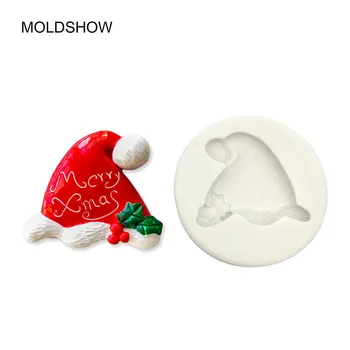 

NEW 3D Christmas Hat shape Baking Silicone Mold DIY Chocolate Fondant Candy Cake Decorating mould Kitchen Tools Resin Molds