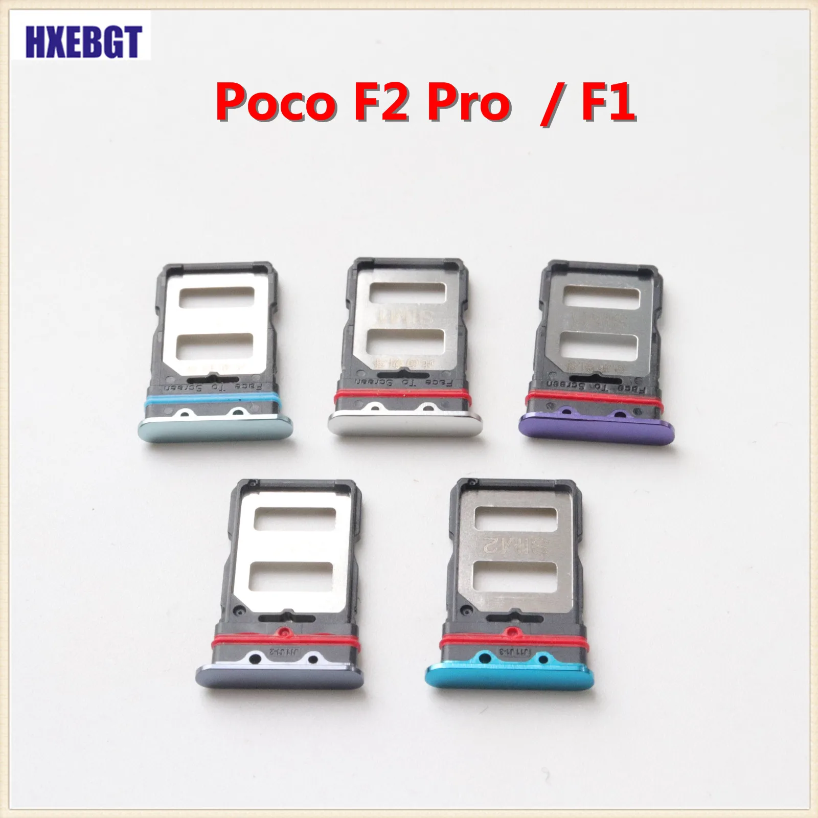 

For Xiaomi Poco F2 Pro F1 Pocophone High Quality Sim Card Tray Holder SIM Tray Slot Holder Adapter Socket Repair Parts