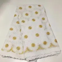 Швейцарская вуаль кружева в швейцарском стиле высокого качества tissu Африканский хлопок сухое кружево последняя ткань из Дубая нигерийское кружево для женщин 5 ярдов