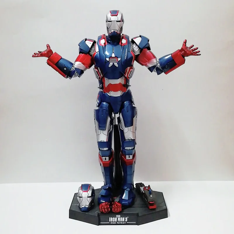 

With LED 12inch 30cm New HC MMS195 Iron Man Avengers PVC Action Figure Collectible Model Toy Gift for Christmas Birthday