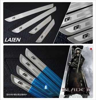 

R Style thin stainless steel door sill case for Volkswagen VW R Line JETTA mk5 MK6 POLO Golf 6