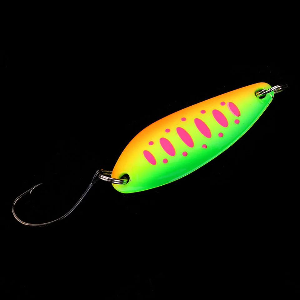 WALK FISH, 5 шт./лот, рыболовные ложки, приманки для форели, 5,3 г, 4 см, металлические Литые джиг-приманки с одним крюком, рыболовные приманки, рыбалка