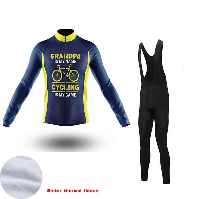 long bib set SPTGRVO LairschDan,, зимний теплый флисовый комплект для велоспорта, мужской длинный комплект одежды для велоспорта, Женский костюм для горного велосипеда - Цвет: long bib set