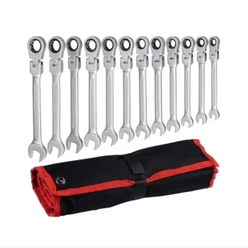 

12pcs Chrome Vanadium Steel Ratchet Wrench Quick Wrench Gloves Fitted With Mirror Polishing