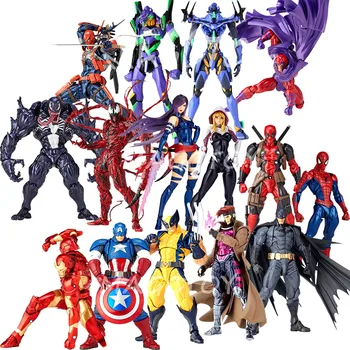 

Yamaguchi Revoltech Deathstroke Wolverine Deadpool Gambit Magneto Batman Captain American Gwen Spider Iron Man Action Figure Toy