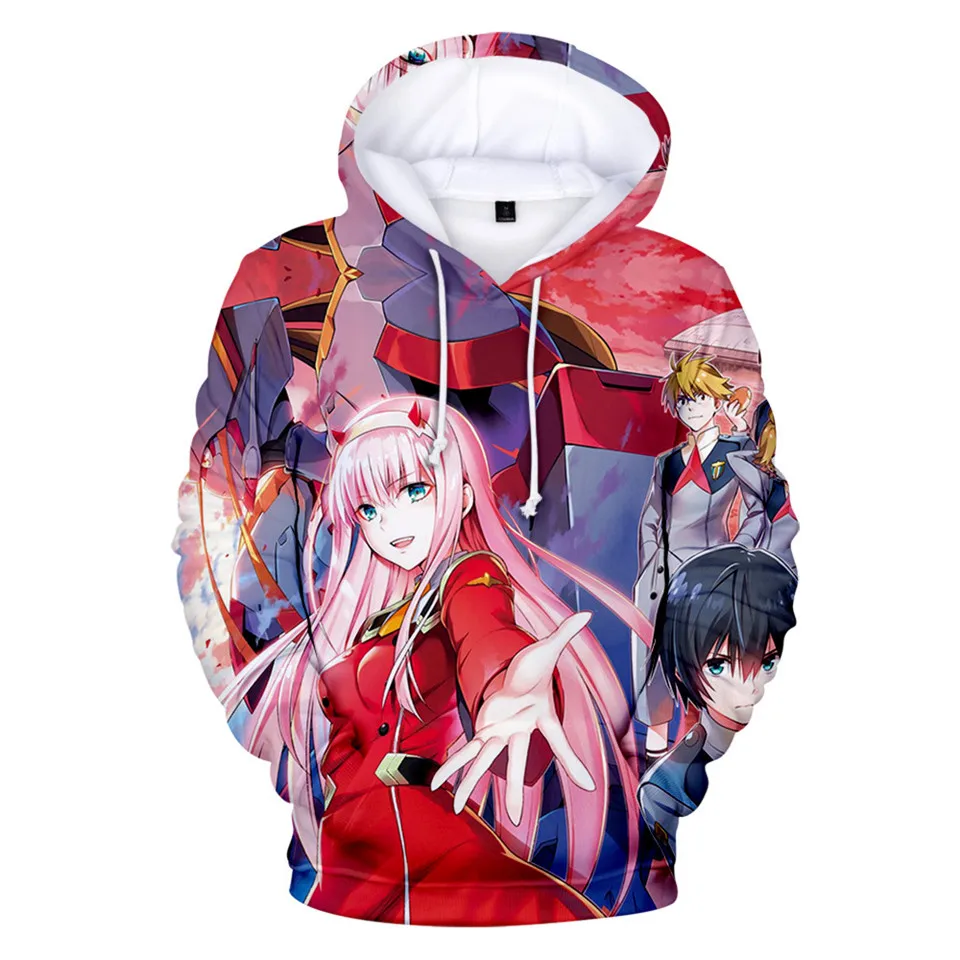 3D Мода Zero Two Hoodies аниме DARLING in the FRANXX полный пуловер толстовка с принтом Толстовка