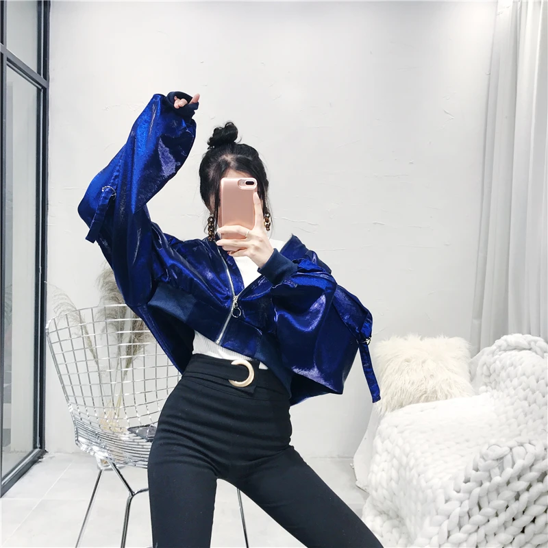 Бейсбольное пальто с вышивкой журавлей в стиле ретро короткая куртка