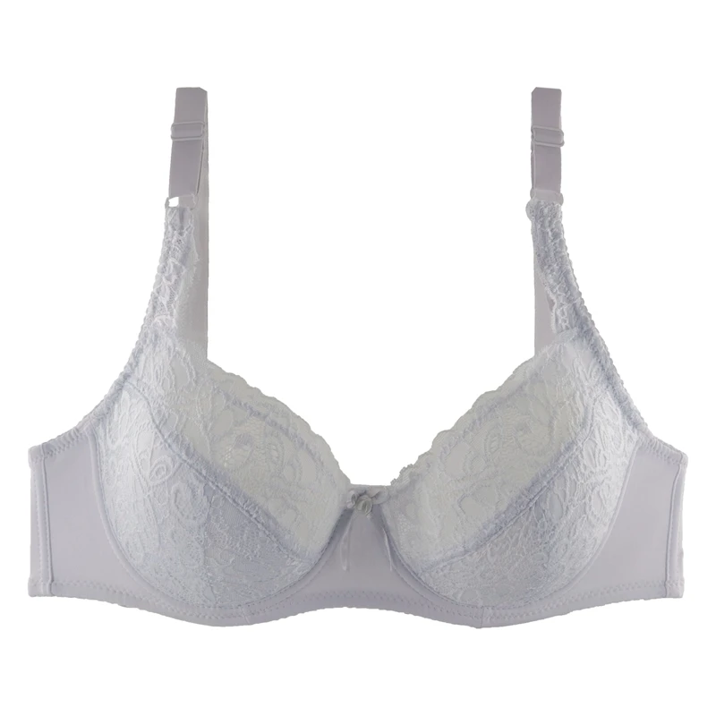 B6-White PairFairy, женская большая чашка, D, E, F, бюстгальтер без подкладки, полная чашка, кружевные бюстгальтеры размера плюс, 75-100, Цветочный, Soutien Gorge, бюстгальтер на косточках - Color: B6-White