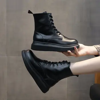 

Martin Boots 2020 New Women's British Style Cool Locomotive Handsome Booties Breathable Ankle Boot for Women Shoes Boots Women