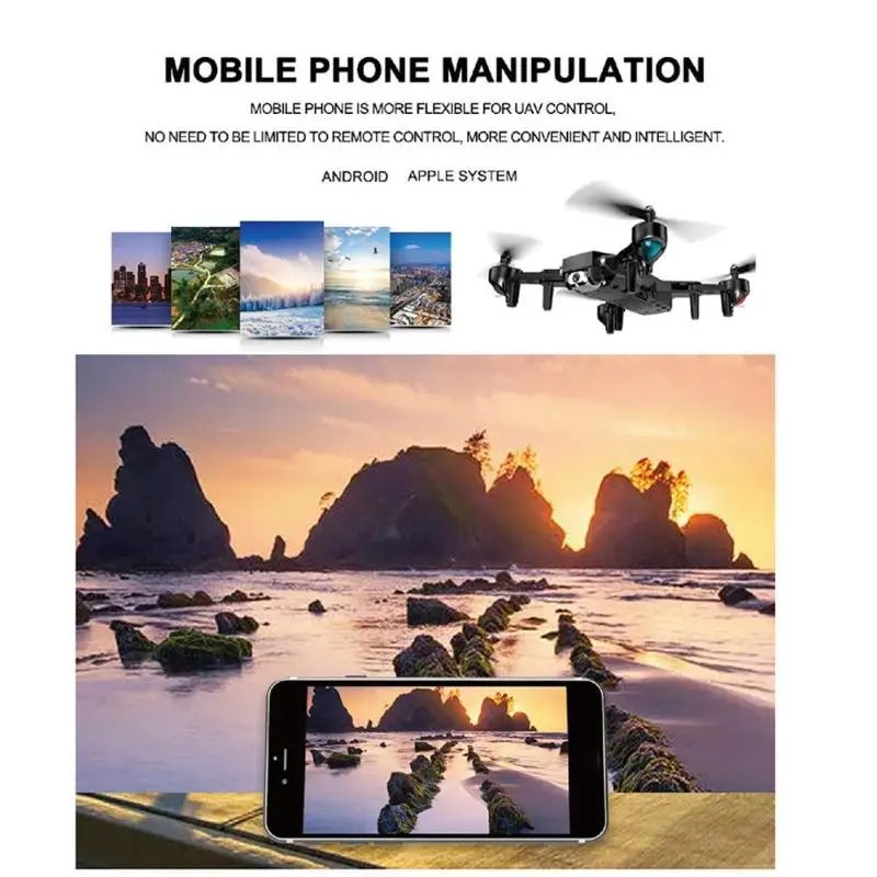 Wifi FPV RC Дрон Квадрокоптер широкоугольный высококачественный телефон пульт дистанционного управления летный вертолет передача в реальном времени