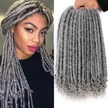

MODERN QUEEN 16 Inches Goddess Faux Locs Curly Crochet Hair Extensions Soft Braids Hair Weave for Women 5 Colors Available