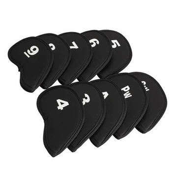 

10pcs/set Putter Protector Training Club Durable Practical Accessories Cue Driver Fairway Golf Head Cover Outdoor Sports Gift