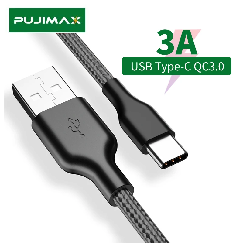 USB-кабель PUJIMAX Type C с нейлоновой оплеткой для быстрой зарядки Huawei P20/Mate20/Xiaomi X3/Samsung S9