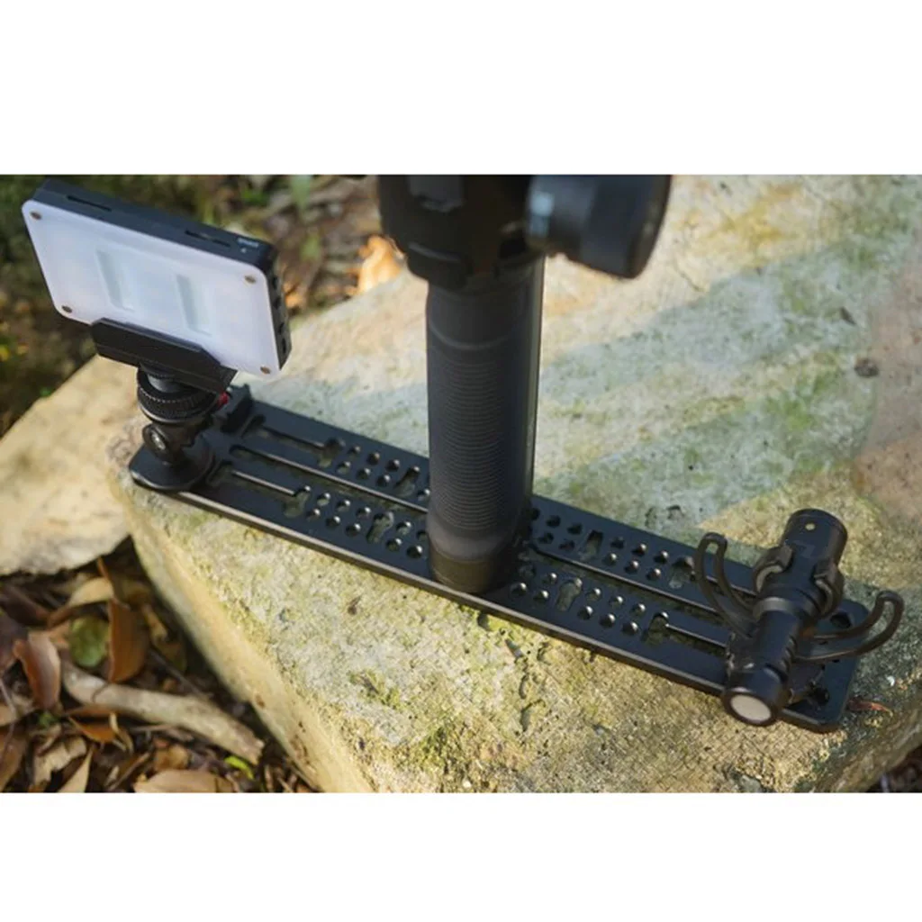12-inch Quick Release Cheese Plate Mounting Baseplate for Camera Stabilizer DSLR Rig -Black