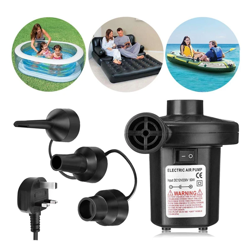 220 240v Uk Plug Electrical Inflatable Pump Air Pump Portable For Boat