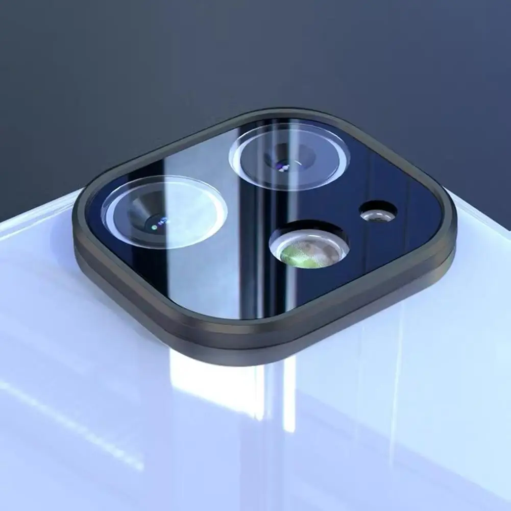 

3D Updated Fake Camera Lens for iPhone 11 Pro Max Tempered Glass Second Change 11 Pro Metal Bar Screen Protector Lens