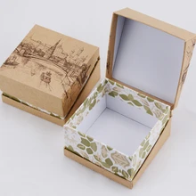 Пользовательский логотип матовая ламинированная бумажная коробка для упаковки ювелирных изделий для серег и ожерелья- PX11276