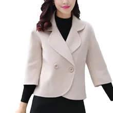 Jaycosin шикарное элегантное пальто с лацканами, уличная одежда, кардиган с карманами, длинный рукав, Женский Тренч, модная короткая женская верхняя одежда с карманом, 30#4