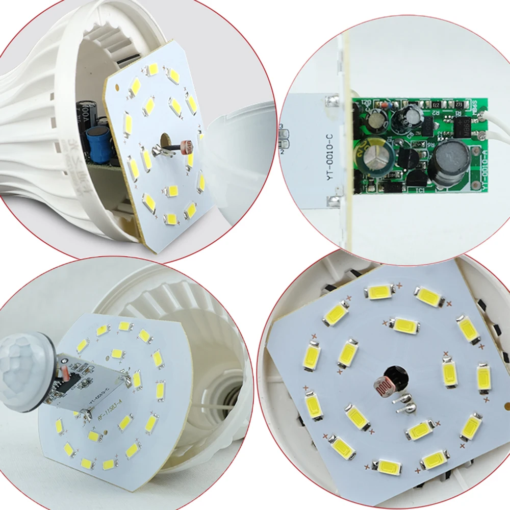 5 Вт 7 Вт движения PIR Сенсор умный светодиодный светильник лампочка 220V E27 винт инфракрасный движения тела Сенсор лампа AC85V-265V автоматического выключения/на 6500K