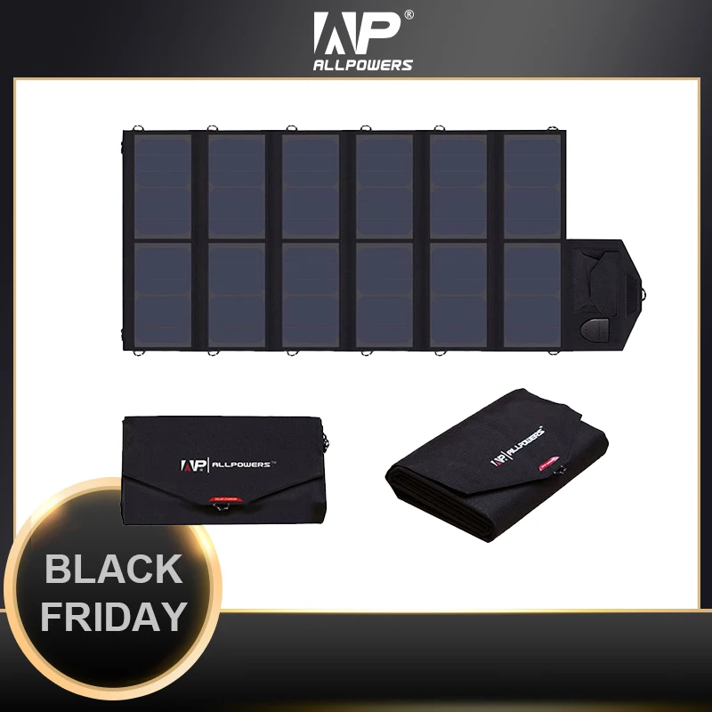 ALLPOWERS 12V 18V 80W Солнечное зарядное устройство Панель портативное для мобильных