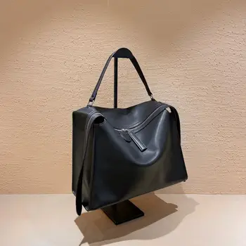 

New high quality leather commuting fashion trend high sense atmosphere large capacity handbag shoulder bag women's bag