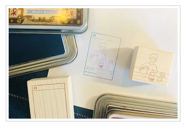 1 шт. CQ Tsukineko stazon железный ящик туфель с сумочкой с принтом в ретро стиле; pad быстросохнущие подушечка штамп аксессуары прозрачные наклейки для скрапбукинга