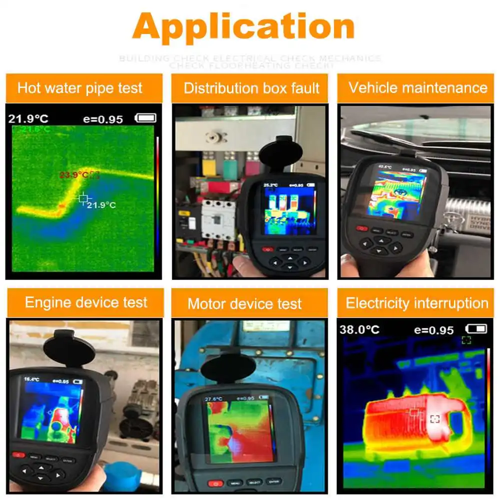 Профессиональный HT-19 3,2 дюймов ручной инфракрасный температурный ИК цифровой тепловизор детектор камеры для медицинских/электронных
