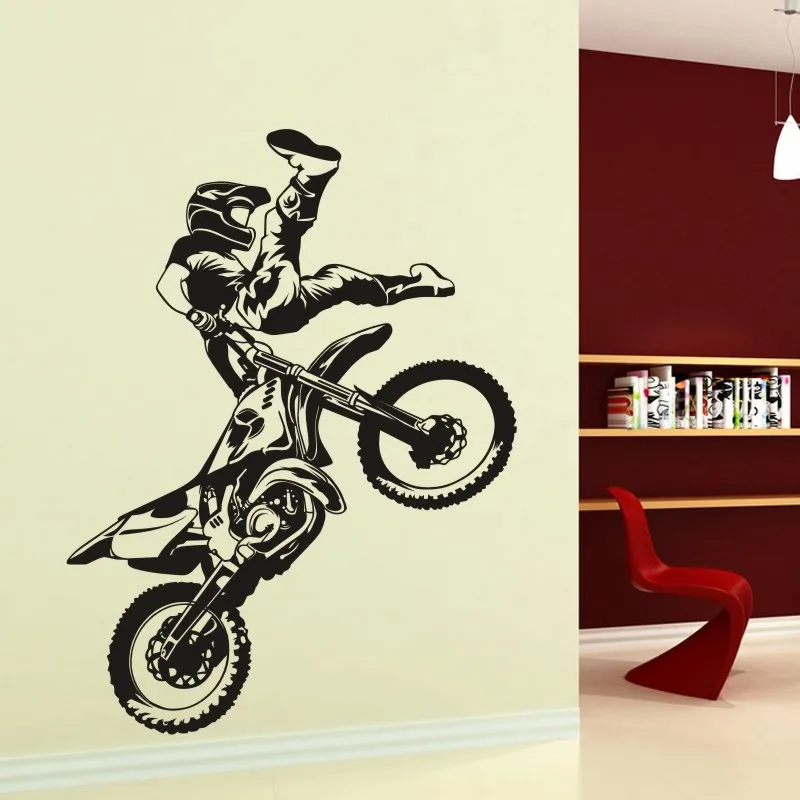 Off road Stunt Motorcycle Racing Sticker Vehicle Motocross Posters