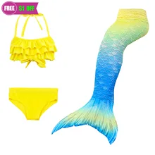 

Kids Fin Kawaii Swimsuit Bathing Clothes Suit Tail Mermaid Carnival Costumes Swimsuit for Girls Swimming Costume