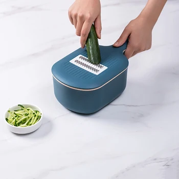 

Vegetable Cutter Kitchen Supplies Multi-function Slice Grater Draining Peeling Manual Belt Box
