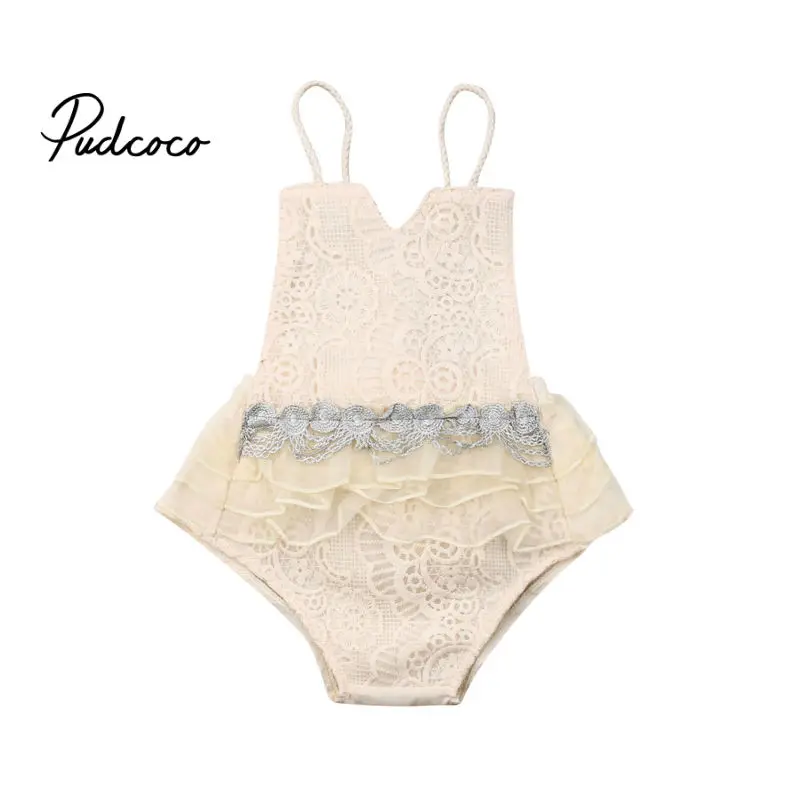 New Years Party Newborn Infant Baby Girl Sleeveless White Body Suit