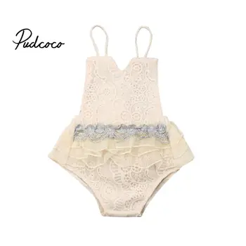 

New Years Party Newborn Infant Baby Girl Sleeveless White Body Suit Tutu Skirted Bodysuit Jumpsuit Outfits Baby Clothes 0-24M