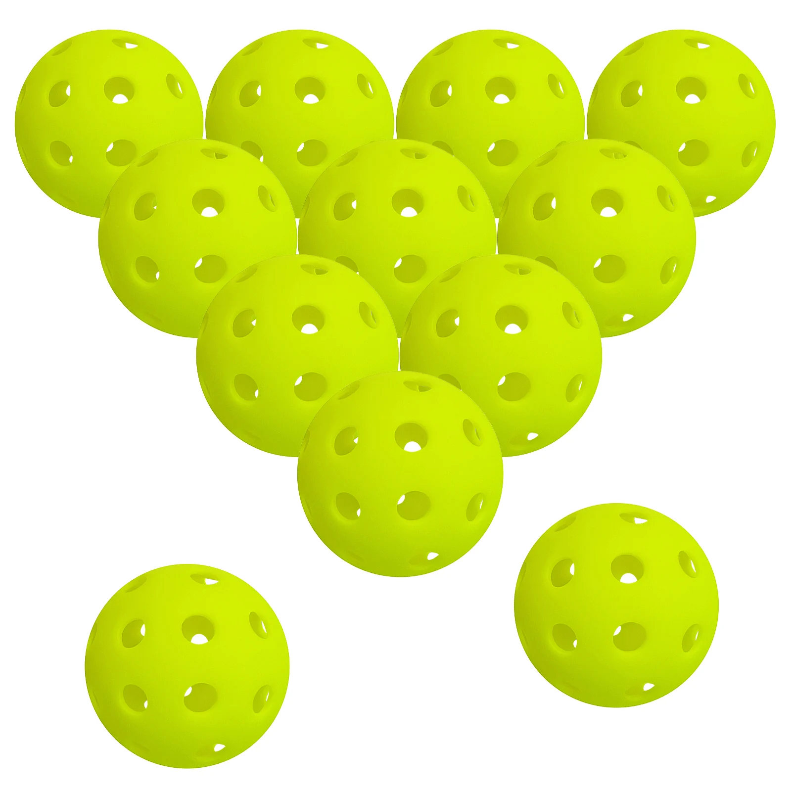 6/12pcs Pack Durable Outdoor Pickleball Balls 40 Holes Training Pickleball Accessories 74mm Standard Pickle Ball Balls