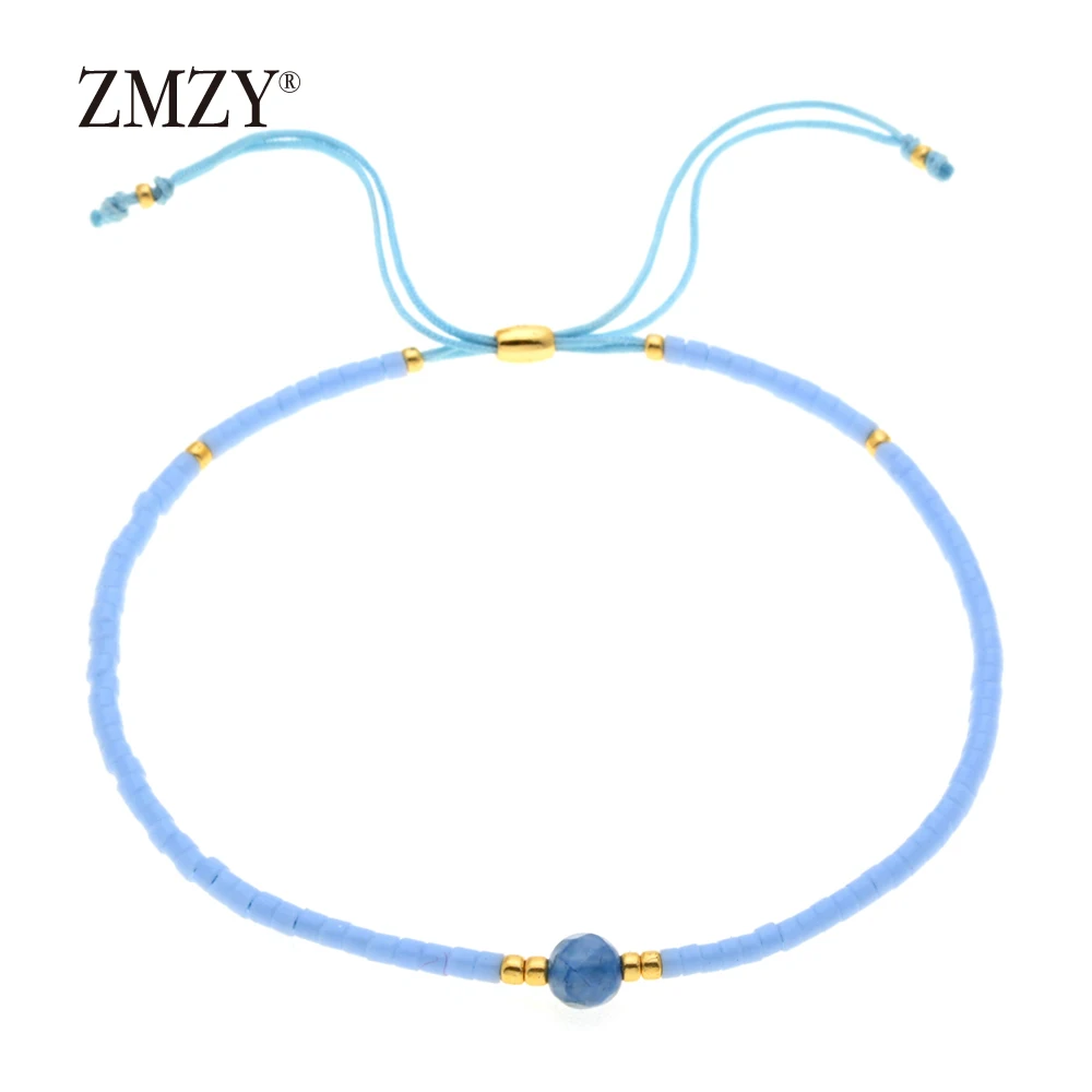 ZMZY 8 шт./лот мульти ручной работы MIYUKI Seedbeads браслет ювелирные изделия модный натуральный камень браслеты для женщин Подарки дропшиппинг