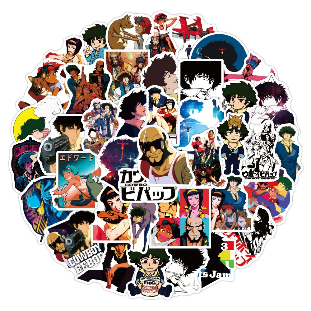 

10/50 Pcs Anime Game Cowboy Bebop Paster Cartoon Stickers For Laptop Luggage Motorcycle Phone Skateboard Diary Car Stickers