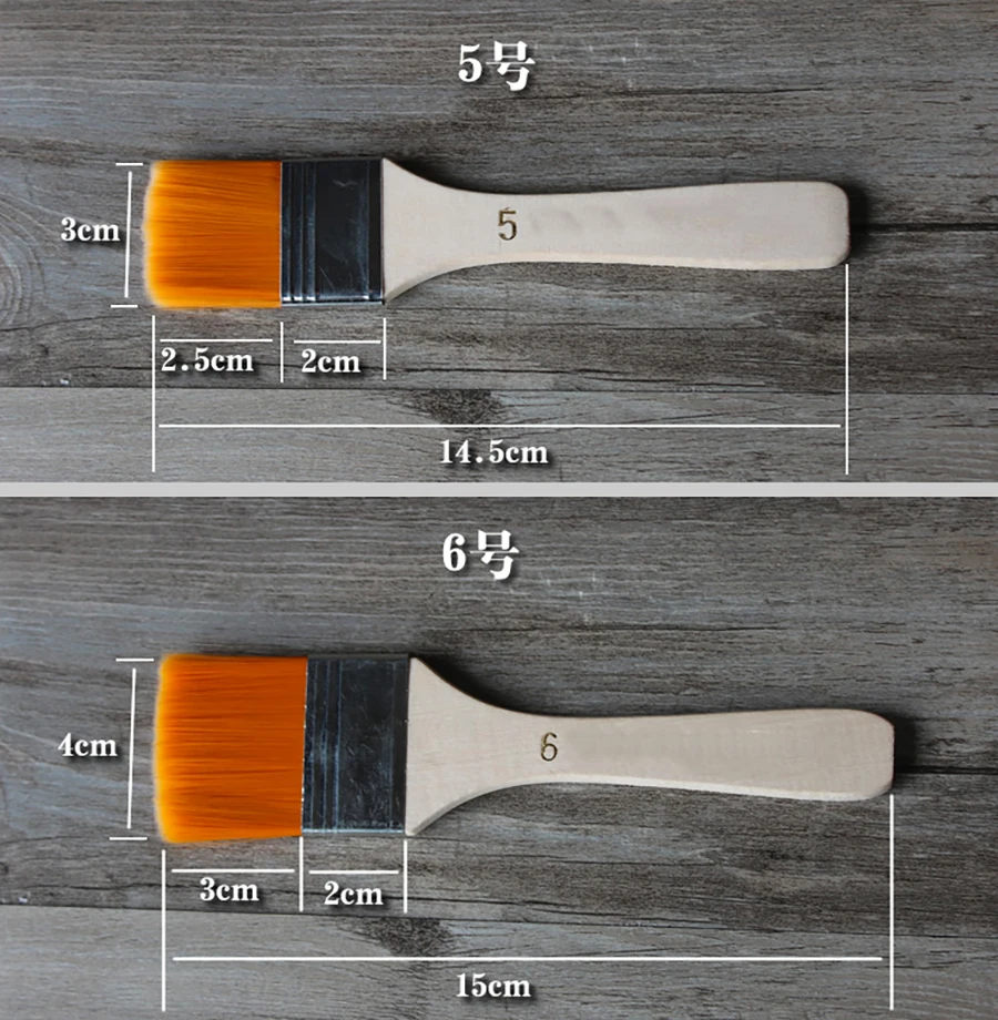 Плоские нейлоновые волосы деревянные масляные краски ing кисти для акриловых красок щетки для отшелушивания для студентов и художественных принадлежностей