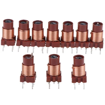 

10pcs 12T 0.6uh-1.7uh Adjustable High-Frequency Ferrite Core Inductor
