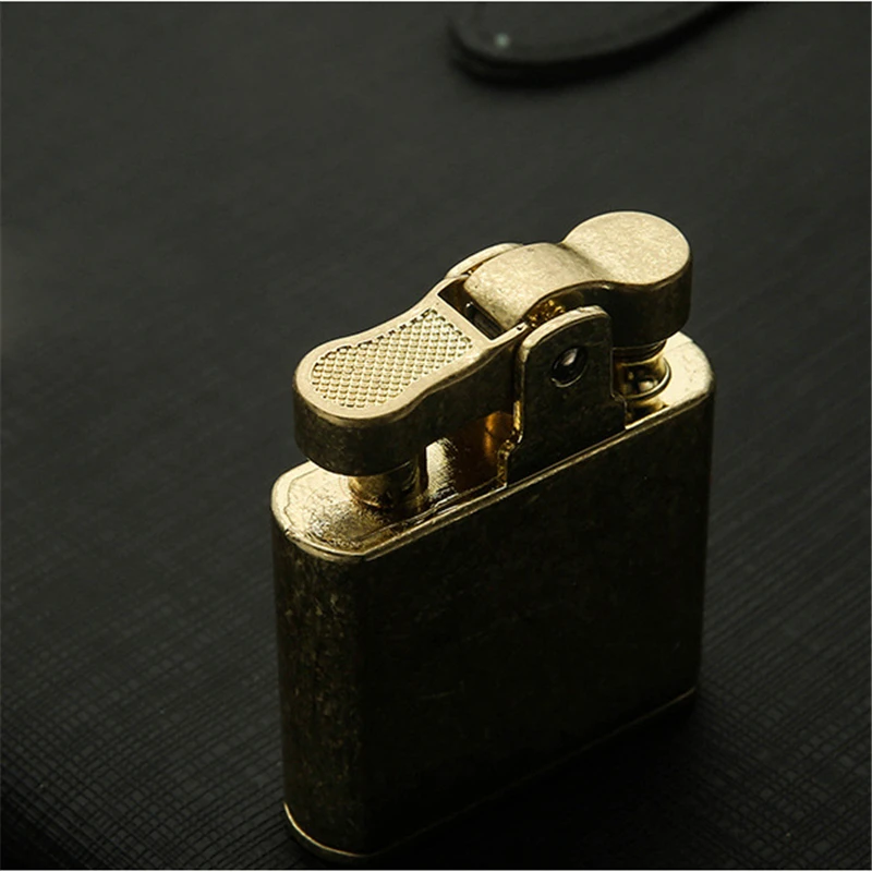 Honest Copper Cigarette Lighter Gasoline Vintage Kerosene For oil Lighter Grinding Wheels Fire Lighter Retro Windproof Lighter