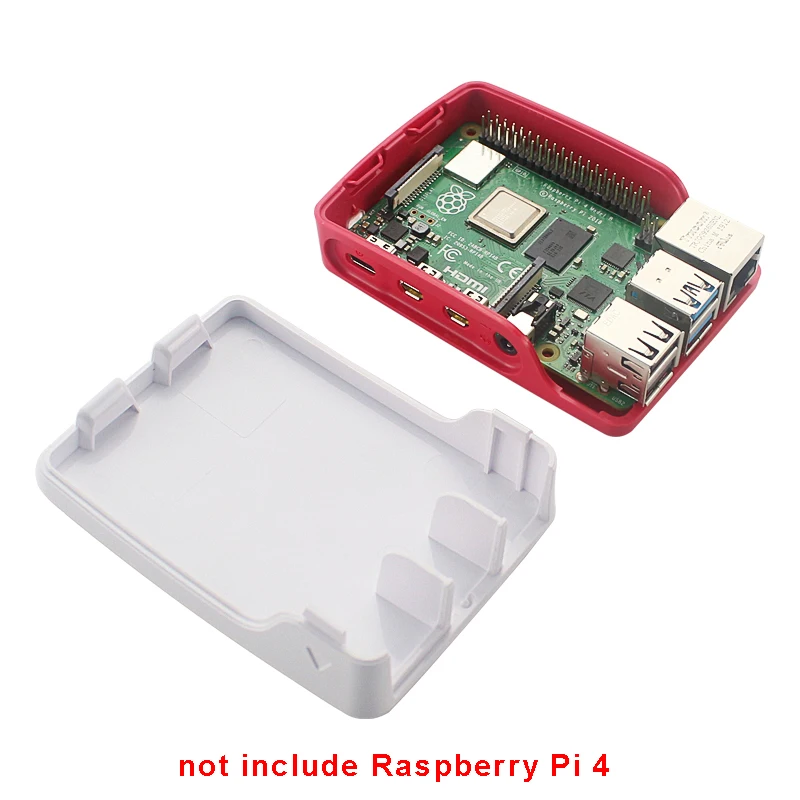 Официальный Raspberry Pi 4 чехол красный и белый пластиковый корпус Корпуса для Raspberry Pi 4 Модель B