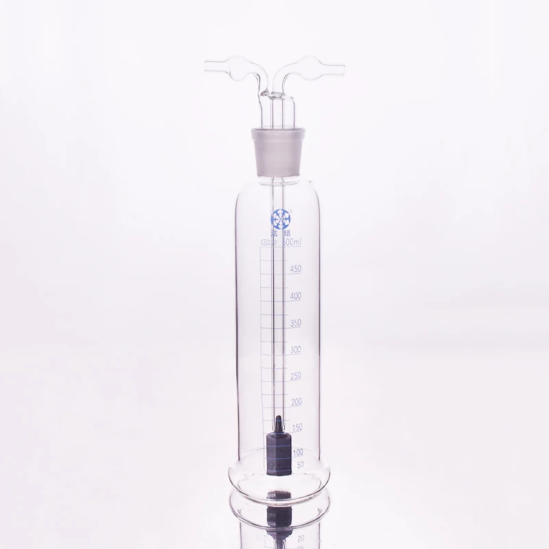 FAPE Gas bottle washing with aeration stone 10ml 25ml 50ml 100ml 150ml 250ml 500ml Lab Glass straight tube washing cylinder lab glass supplies