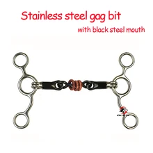 Нержавеющая сталь конский бит Конный рот для верховой езды гоночное оборудование Двойной Шарнирный рот гей бит Конный аксессуар украшения