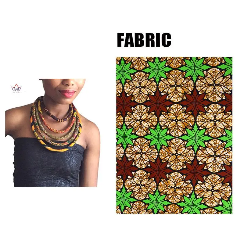 Африканское восковое цветное ожерелье, Анкара, ожерелье с узлом, Африканский принт, ткань, ювелирные изделия для женщин, WYA086 - Окраска металла: 11