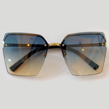 

Oversized Sunglasses Women Fashion Brand Rimless Square Sun Glasses For Women 2020 Summer Style Female UV400