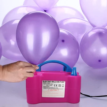 

Portable Electric Balloon Inflator Pump EU/US /UK Plug Double Hole Nozzle Air Compressor Inflatable Electric Balloon Air Blower