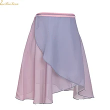 Ballerina Chiffon Dance Yoga Practice Skirt Women short Gradient Skirt Teachers Gymnastics Ballet Wrap skirt Ballet Dance Skirt