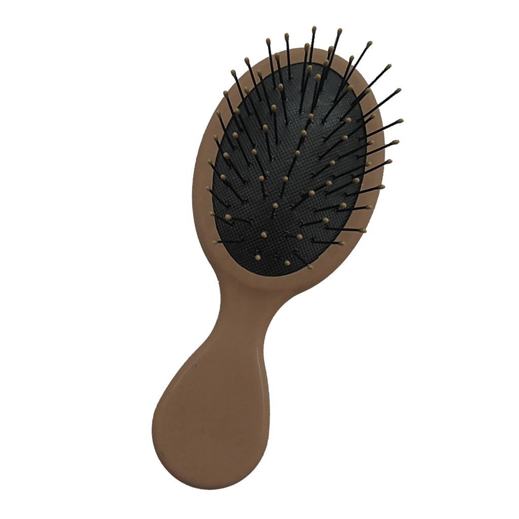 Travel Pocket Anti-static Scalp Massage Paddle Hairbrush Cushioned Detangling Brush for Girls Women