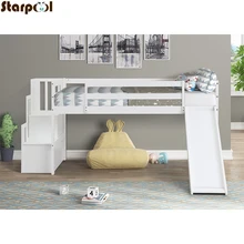 

New Children's Bed Height-Adjustable Bed Ladder Bunk Bed Slide Bed Multi-Function Combination Bed Bunk Bed