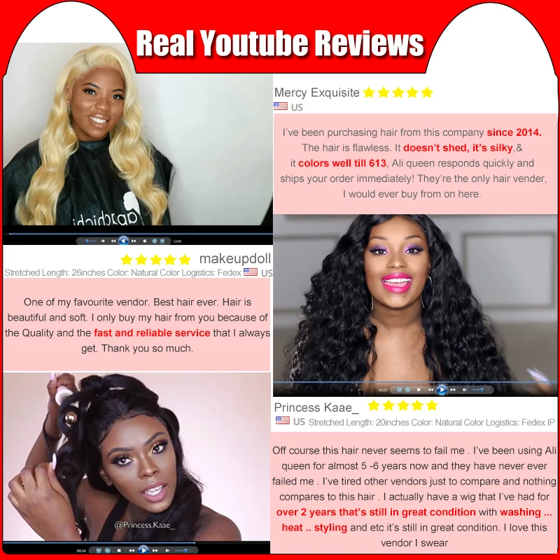 Ali Queen Hair 4 шт. бразильские свободные волнистые натуральные кудрявые пучки волос