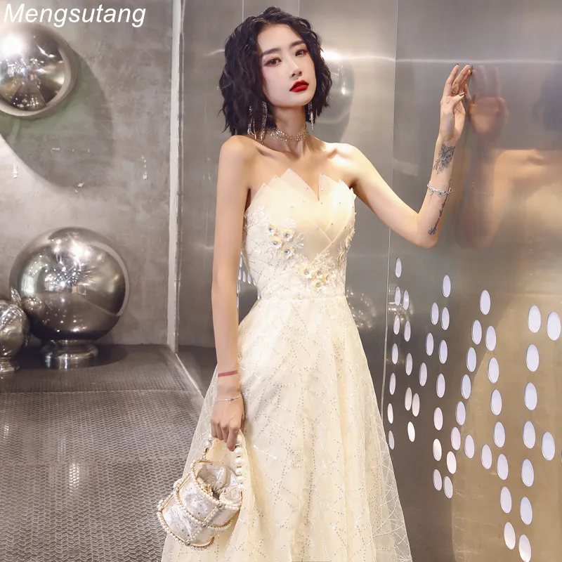 Robe de soiree Новая мода кружева Бисероплетение с аппликацией Длинные вечерние платья Элегантный vestido de festa банкет Вечеринка Выпускной платья