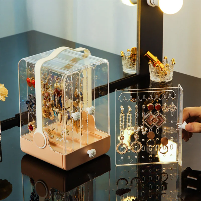Dustproof Box Jewelry Storage Bins Earrings Necklaces Display Rack Sliding Hangers Dresser Table Organizer Drawer Plastic 19 Dustproof Box Jewelry Storage Bins Earrings Necklaces Display Rack Sliding Hangers Dresser Table Organizer Drawer Plastic